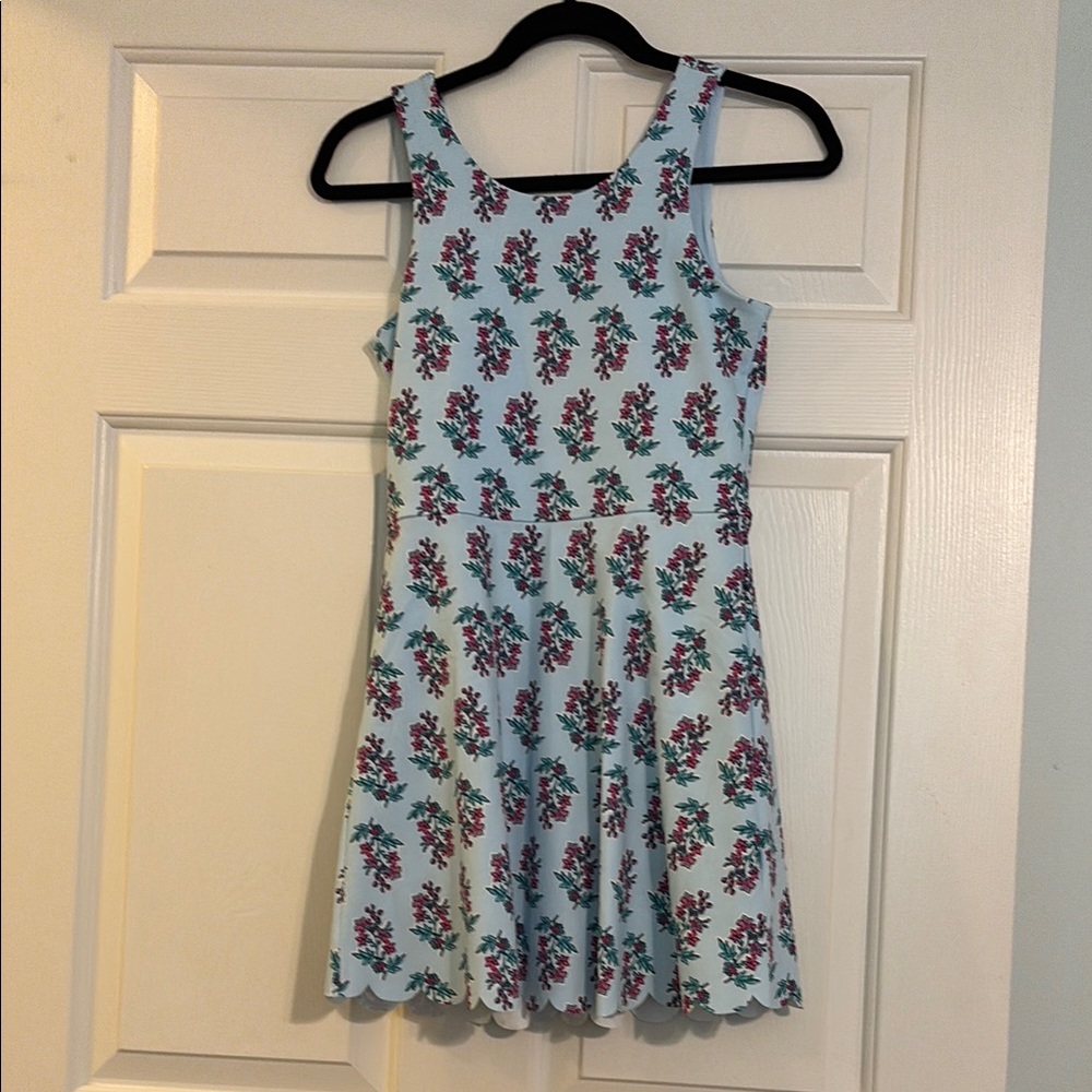 J. Crew Blue Sleeveless Scoop Neck Sundress
